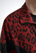 Load image into Gallery viewer, Dolce & Gabbana Red Leopard Zip Sweater Jacket