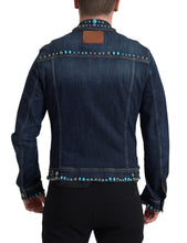 Load image into Gallery viewer, Dolce & Gabbana Embellished Turquoise Denim Jacket