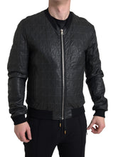 Load image into Gallery viewer, Dolce & Gabbana Elegant Black Leather Bomber Jacket