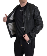 Load image into Gallery viewer, Dolce & Gabbana Elegant Black Leather Bomber Jacket