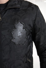 Load image into Gallery viewer, Dolce & Gabbana Black Full Zip Sweater Brocade Logo Casual Mens Jacket