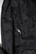 Load image into Gallery viewer, Dolce & Gabbana Black Full Zip Sweater Brocade Logo Casual Mens Jacket