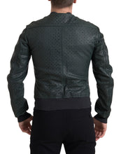 Load image into Gallery viewer, Dolce & Gabbana Emerald Green Goatskin Bomber Jacket