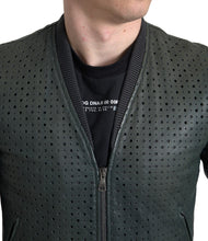 Load image into Gallery viewer, Dolce & Gabbana Emerald Green Goatskin Bomber Jacket