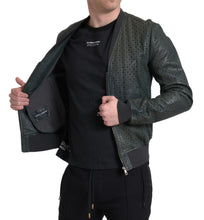 Load image into Gallery viewer, Dolce & Gabbana Emerald Green Goatskin Bomber Jacket