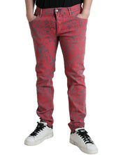 Load image into Gallery viewer, Dolce & Gabbana Red Cotton Dye Slim Fit Men Denim Jeans