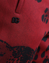 Load image into Gallery viewer, Dolce & Gabbana Red Black Leopard Stretch Jogger Pants