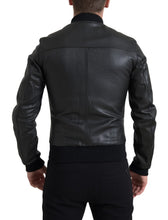 Load image into Gallery viewer, Dolce & Gabbana Elegant Black Leather Biker Jacket