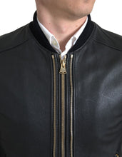 Load image into Gallery viewer, Dolce & Gabbana Elegant Black Leather Biker Jacket