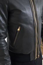 Load image into Gallery viewer, Dolce & Gabbana Elegant Black Leather Biker Jacket