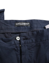 Load image into Gallery viewer, Dolce & Gabbana Dark Blue Cotton Stretch Slim Fit Dress Pants