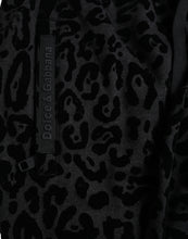 Load image into Gallery viewer, Dolce & Gabbana Black Leopard Cotton Slim Fit Jogger Pants