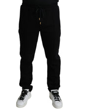 Load image into Gallery viewer, Dolce & Gabbana Black Cotton Skinny Jogger Sweatpants Pants