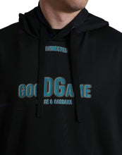 Load image into Gallery viewer, Dolce & Gabbana Black Logo Print Hooded Sweatshirt Sweater