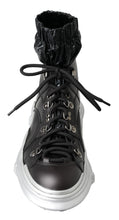 Load image into Gallery viewer, Dolce & Gabbana Black High Top Sneaker Bootie