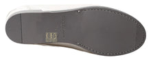 Load image into Gallery viewer, Dolce & Gabbana Elegant Light Grey Leather Loafers