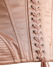 Load image into Gallery viewer, Dolce & Gabbana Pink Silk Stretch Belt Waist Strap Corset Top
