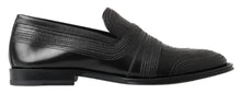 Load image into Gallery viewer, Dolce & Gabbana Elegant Black Leather Slipper Loafers