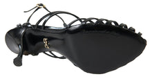 Load image into Gallery viewer, Dolce & Gabbana Elegant Black Leather Stiletto Sandals