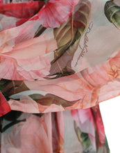 Load image into Gallery viewer, Dolce & Gabbana Multicolor Camelia Print Silk Chiffon Coat
