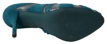 Load image into Gallery viewer, Dolce & Gabbana Chic Blue Peep Toe Stiletto Ankle Booties