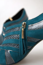 Load image into Gallery viewer, Dolce & Gabbana Chic Blue Peep Toe Stiletto Ankle Booties