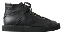 Load image into Gallery viewer, Dolce & Gabbana Black Leather Slip on Stretch Boots