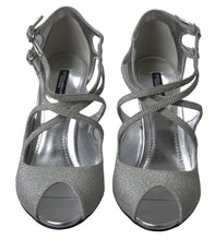 Load image into Gallery viewer, Dolce & Gabbana Elegant Shimmering Silver High-Heeled Sandals