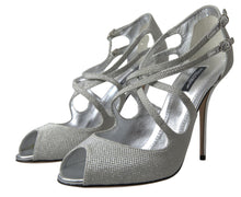Load image into Gallery viewer, Dolce & Gabbana Elegant Shimmering Silver High-Heeled Sandals