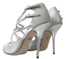 Load image into Gallery viewer, Dolce & Gabbana Elegant Shimmering Silver High-Heeled Sandals
