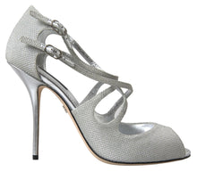 Load image into Gallery viewer, Dolce & Gabbana Elegant Shimmering Silver High-Heeled Sandals
