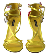 Load image into Gallery viewer, Dolce & Gabbana Enchanting Yellow Ankle Strap Sandals