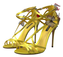 Load image into Gallery viewer, Dolce & Gabbana Enchanting Yellow Ankle Strap Sandals
