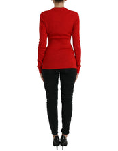 Load image into Gallery viewer, Dolce & Gabbana Red Cashmere Button Down Cardigan Sweater