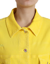 Load image into Gallery viewer, Dolce & Gabbana Yellow Cotton DENIM Jeans Coat Jacket