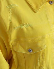 Load image into Gallery viewer, Dolce & Gabbana Yellow Cotton DENIM Jeans Coat Jacket
