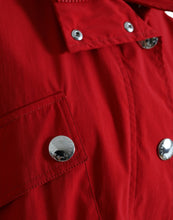 Load image into Gallery viewer, Dolce & Gabbana Red Polyester Hooded Button Rain Coat Jacket