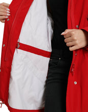Load image into Gallery viewer, Dolce & Gabbana Red Polyester Hooded Button Rain Coat Jacket
