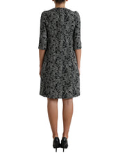 Load image into Gallery viewer, Dolce & Gabbana Black Chevron Polyester Shift Mini Dress