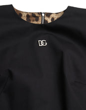 Load image into Gallery viewer, Dolce & Gabbana Black DG Logo Cotton Shift A-line Mini Dress