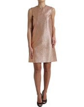 Load image into Gallery viewer, Dolce & Gabbana Pink Jacquard Sleeveless Shift Mini Dress
