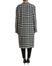 Load image into Gallery viewer, Dolce & Gabbana Elegant Houndstooth Long Trench Coat