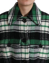 Load image into Gallery viewer, Dolce & Gabbana Green Plaid Long Sleeve Casual Coat Jacket