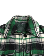 Load image into Gallery viewer, Dolce & Gabbana Green Plaid Long Sleeve Casual Coat Jacket