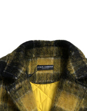Load image into Gallery viewer, Dolce & Gabbana Yellow Plaid Long Sleeve Casual Coat Jacket
