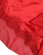 Load image into Gallery viewer, Dolce & Gabbana Red Silk Pleated Aline Long Sleeve Midi Dress