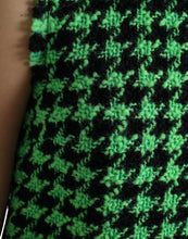 Load image into Gallery viewer, Dolce & Gabbana Green Houndstooth Sleeveless Aline Mini Dress