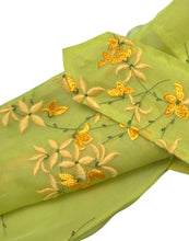 Load image into Gallery viewer, Dolce & Gabbana Green Silk Floral Embroidery Long Coat Jacket