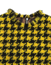 Load image into Gallery viewer, Dolce & Gabbana Yellow Houndstooth Sleeveless Aline Mini Dress
