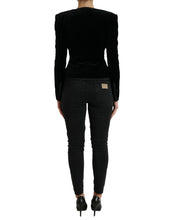 Load image into Gallery viewer, Dolce & Gabbana Black Velvet Cotton Double Breasted Jacket